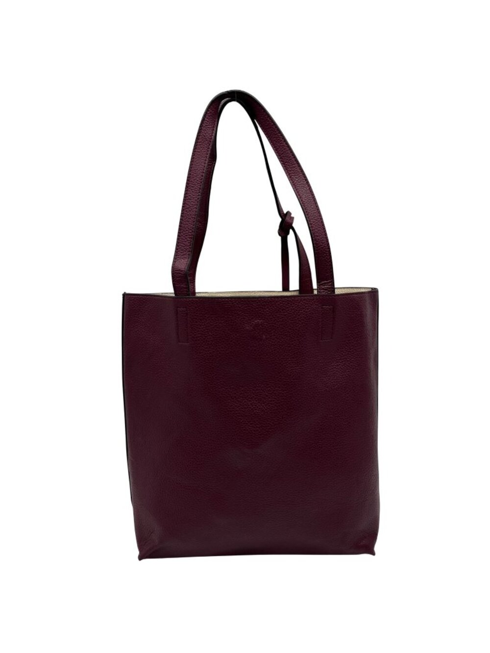 Purple Faux Leather Large Tote Bag